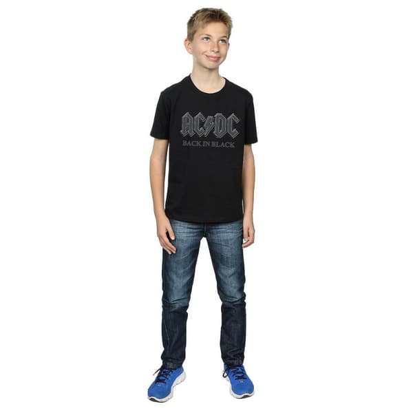 AC/DC Pojkar - Back in Black - T-shirt i bomull