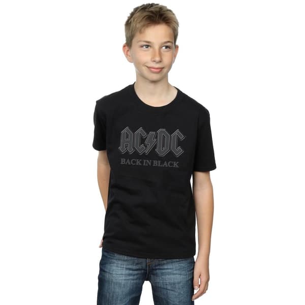 AC/DC Pojkar - Back in Black - T-shirt i bomull