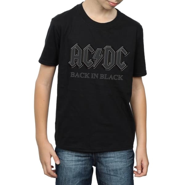 AC/DC Pojkar - Back in Black - T-shirt i bomull