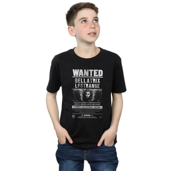 Harry Potter Boys Bellatrix Lestrange Wanted Poster Cotton T-Shirt