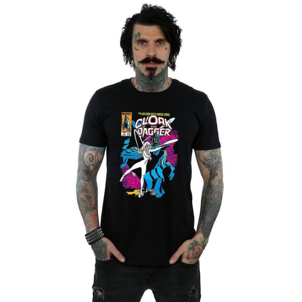 Cloak & Dagger T-shirt i bomull för herrar Black XXL