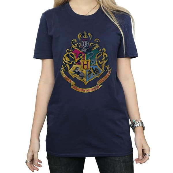 Harry Potter Dam/kvinnor Hogwarts Houses Boyfriend T-shirt i bomull
