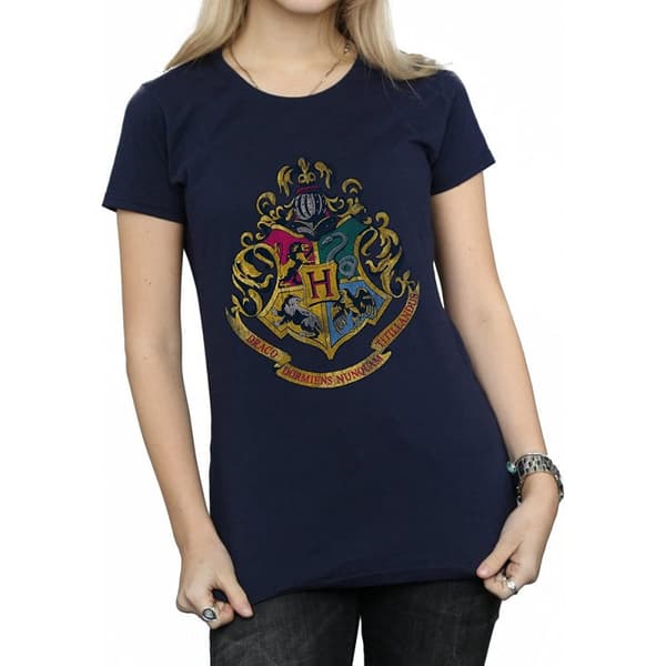 Harry Potter Dam/kvinnor Hogwarts Houses Boyfriend T-shirt i bomull