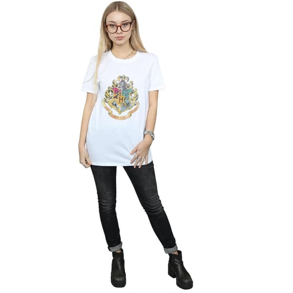 Harry Potter Womens/Ladies Hogwarts Houses Cotton Boyfriend T-Shirt