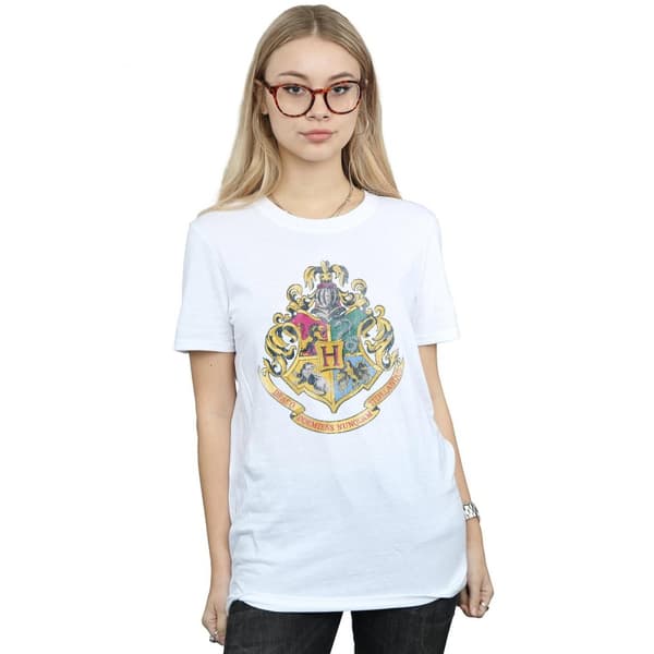 Harry Potter Womens/Ladies Hogwarts Houses Cotton Boyfriend T-Shirt