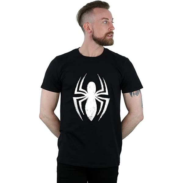 Spider-Man Mens Ultimate Logo Cotton T-Shirt
