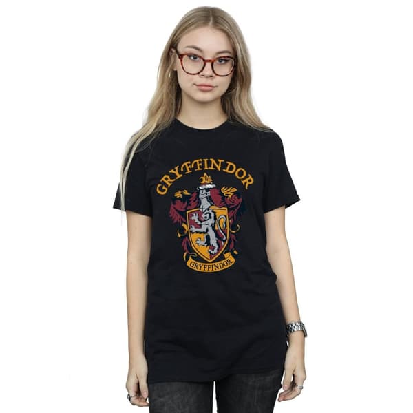 Harry Potter Dam/dam Gryffindor Boyfriend T-shirt i bomull