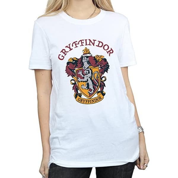 Harry Potter Dam/dam Gryffindor Boyfriend T-shirt i bomull