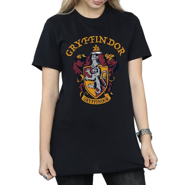 Harry Potter Dam/dam Gryffindor Boyfriend T-shirt i bomull