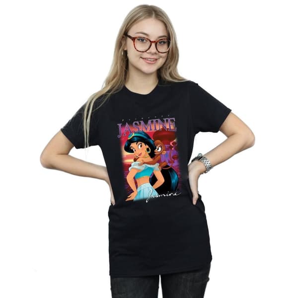 Aladdin Womens/Ladies Jasmine Montage Cotton Boyfriend T-Shirt