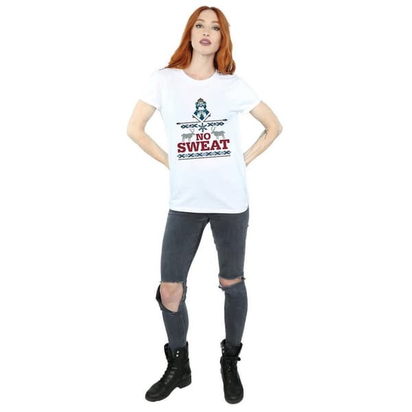 Frozen Womens/Ladies No Sweat Oaken Cotton Boyfriend T-Shirt