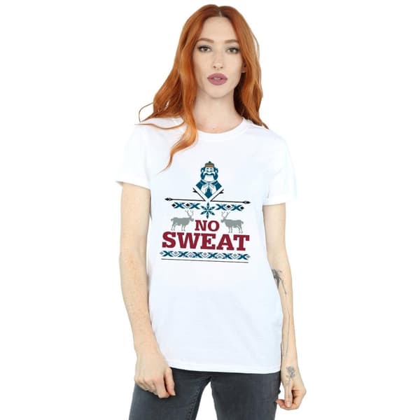 Frozen Womens/Ladies No Sweat Oaken Cotton Boyfriend T-Shirt