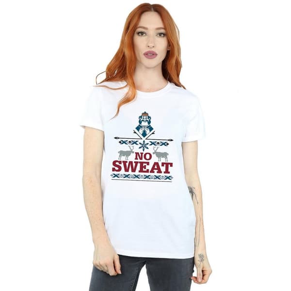 Frozen Womens/Ladies No Sweat Oaken Cotton Boyfriend T-Shirt