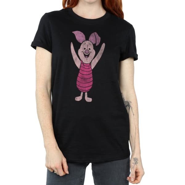 Winnie the Pooh Dam/kvinn Piglet Boyfriend T-shirt i bomull