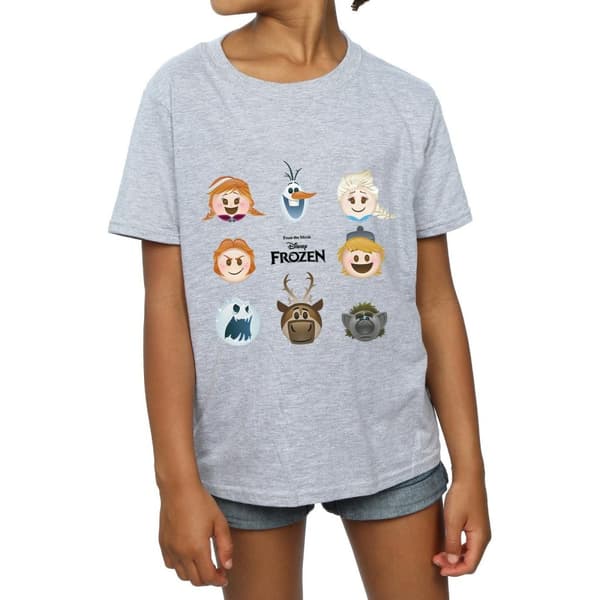Frozen Girls Heads Cotton T-Shirt