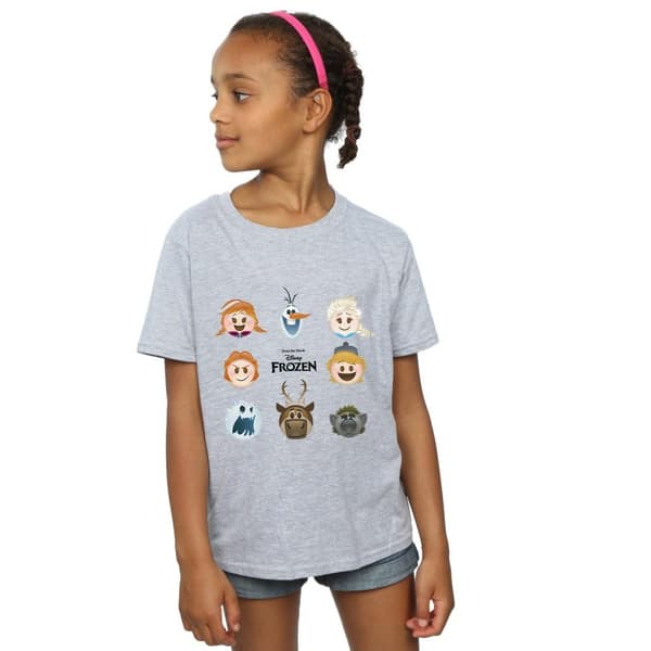 Frozen Girls Heads Cotton T-Shirt