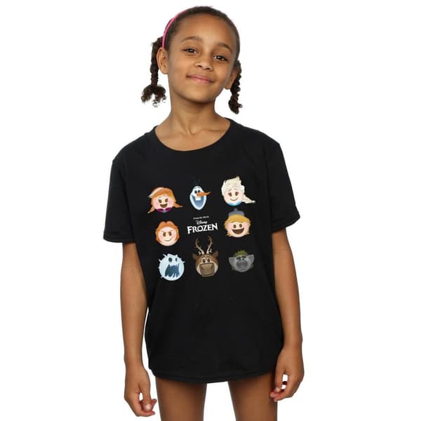 Frozen Girls Heads Cotton T-Shirt