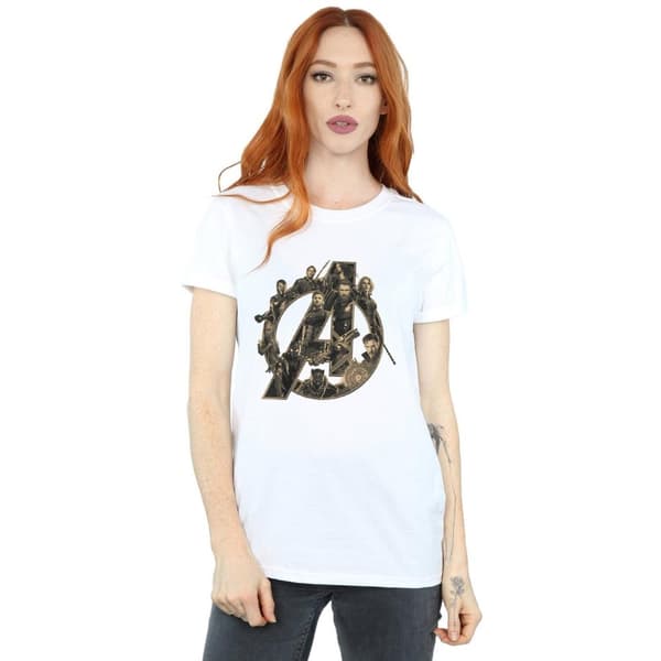 Avengers Infinity War Pojkvänströja i bomull med logotyp - dam/dam