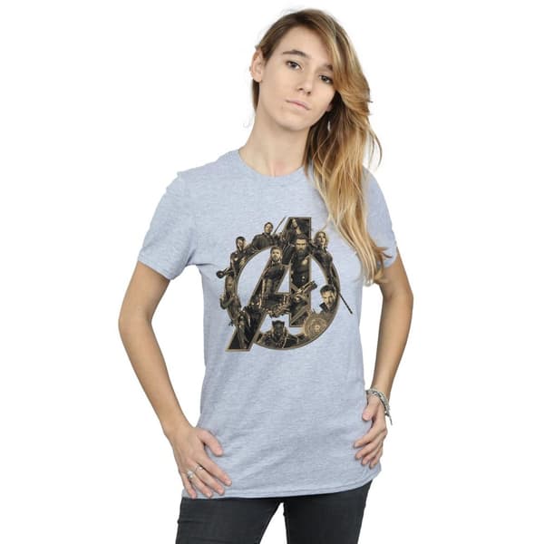 Avengers Infinity War Pojkvänströja i bomull med logotyp - dam/dam