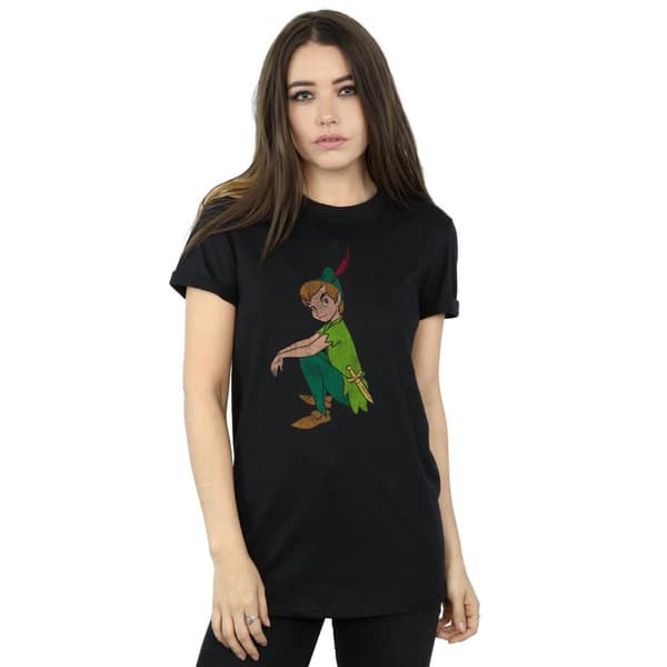 Peter Pan Dam/Lady Boyfriend T-shirt i klassisk bomull