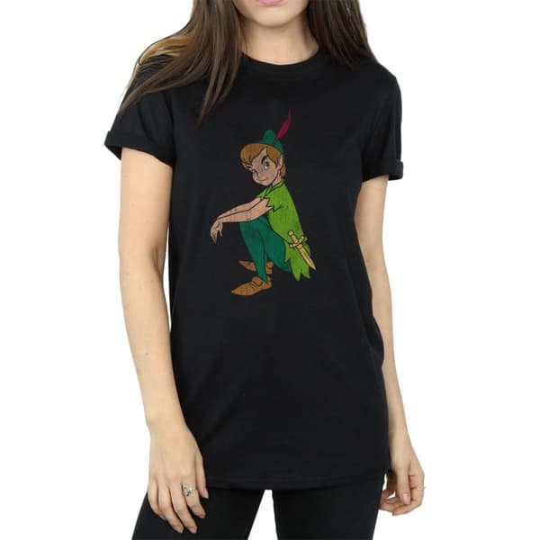 Peter Pan Dam/Lady Boyfriend T-shirt i klassisk bomull