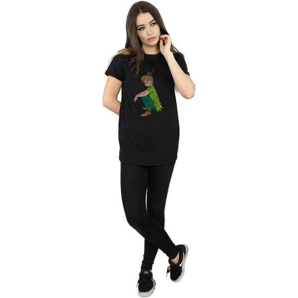 Peter Pan Dam/Lady Boyfriend T-shirt i klassisk bomull