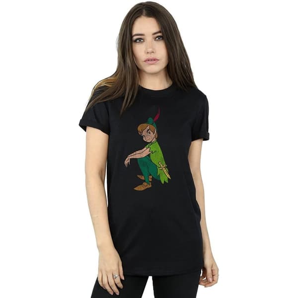Peter Pan Dam/Lady Boyfriend T-shirt i klassisk bomull