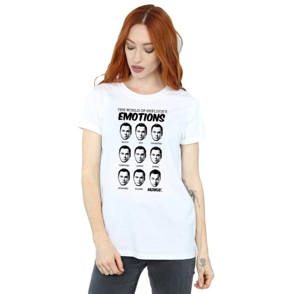 The Big Bang Theory Womens/Ladies Emotions Sheldon Cotton Boyfriend T-Shirt
