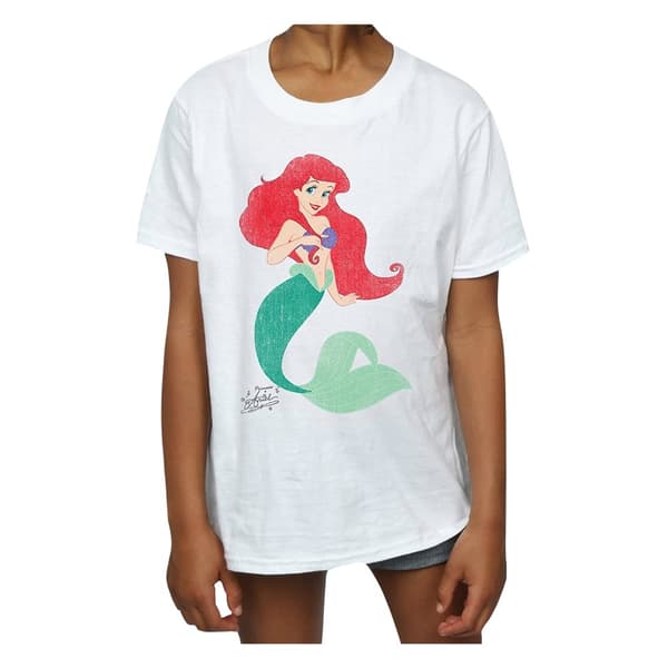 Disney Princess Klassisk t-shirt i bomull med Ariel för flickor