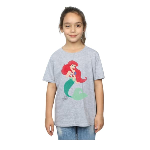 Disney Princess Klassisk t-shirt i bomull med Ariel för flickor