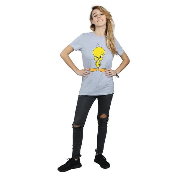 Looney Tunes Womens/Ladies Angry Tweety Boyfriend T-Shirt