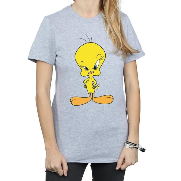 Looney Tunes Womens/Ladies Angry Tweety Boyfriend T-Shirt
