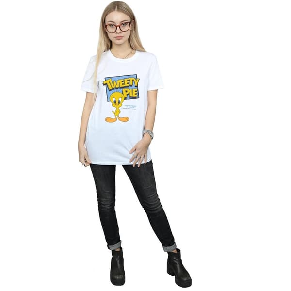 Looney Tunes Womens/Ladies Tweety Cotton Boyfriend T-Shirt