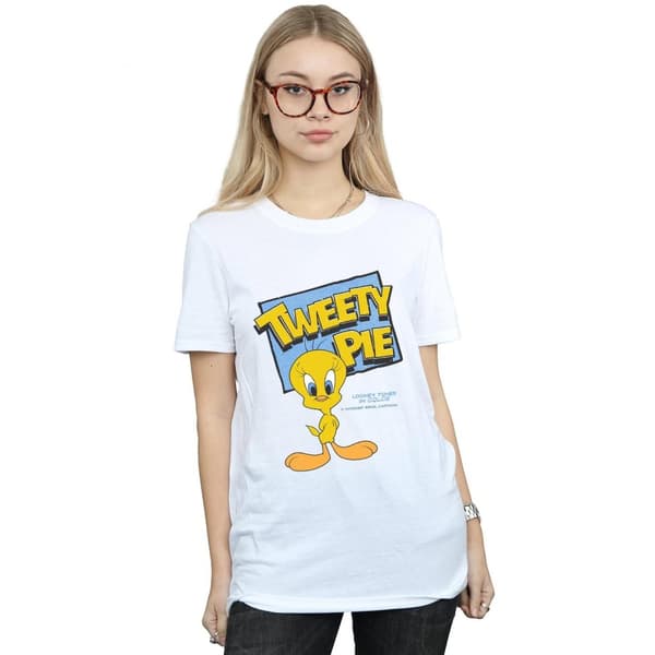 Looney Tunes Womens/Ladies Tweety Cotton Boyfriend T-Shirt