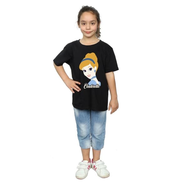 Cinderella Silhouette bomulls-T-shirt för flickor