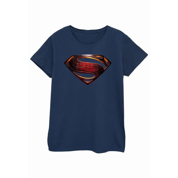 Superman T-shirt i bomuld med logo til kvinder/damer