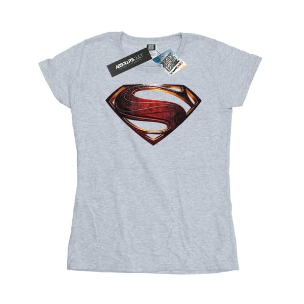 Superman T-shirt i bomuld med logo til kvinder/damer