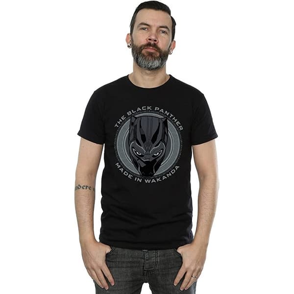 Black Panther Mens Made in Wakanda Cotton T-Shirt
