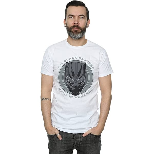 Black Panther Mens Made in Wakanda Cotton T-Shirt