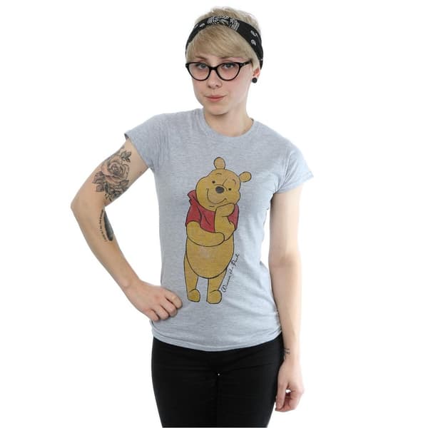 Winnie the Pooh Dam/Tjej Character T-shirt i värmande bomull