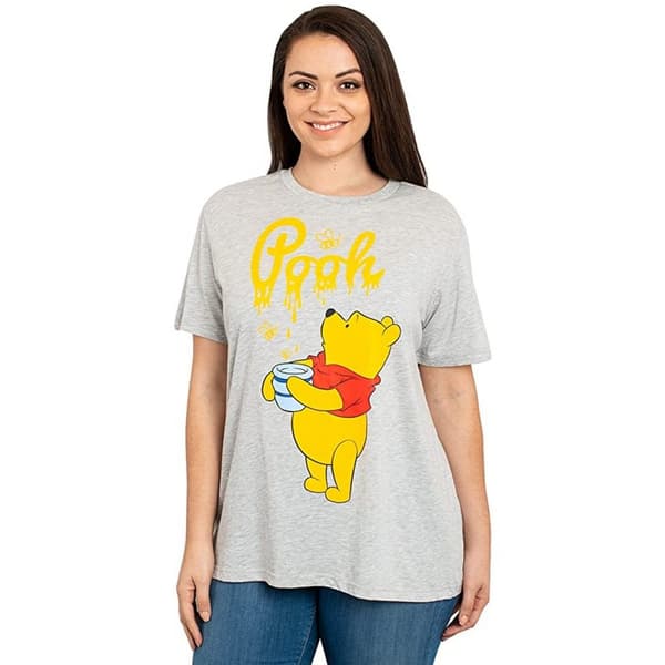 Winnie the Pooh Dam/Tjej Character T-shirt i värmande bomull