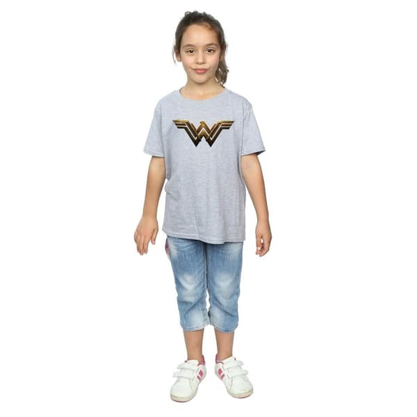 Wonder Woman Girls Logo Cotton T-Shirt