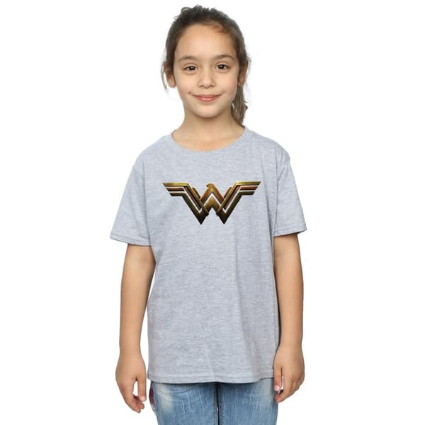 Wonder Woman Girls Logo Cotton T-Shirt
