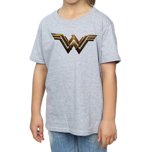 Wonder Woman Girls Logo Cotton T-Shirt
