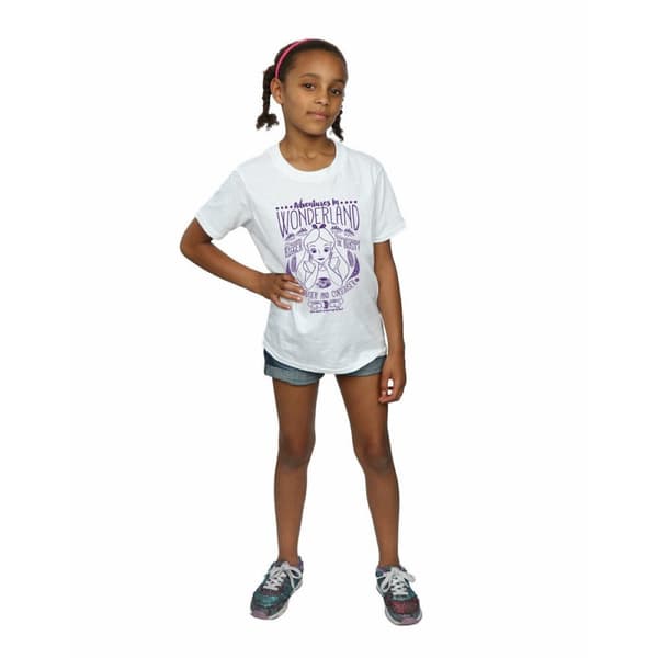 Alice In Wonderland Girls Adventures Cotton T-Shirt