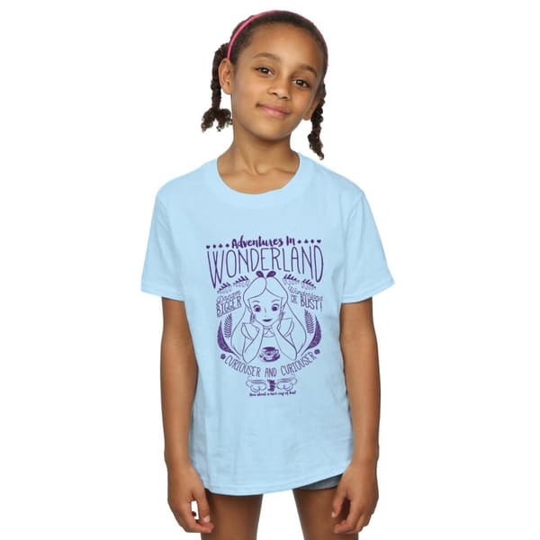 Alice In Wonderland Girls Adventures Cotton T-Shirt
