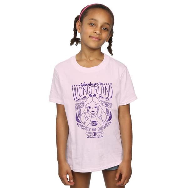 Alice In Wonderland Girls Adventures Cotton T-Shirt