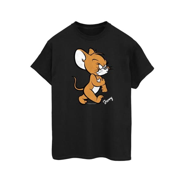 Tom and Jerry Dam/Tjej Mouse Bomull Boyfriend T-shirt