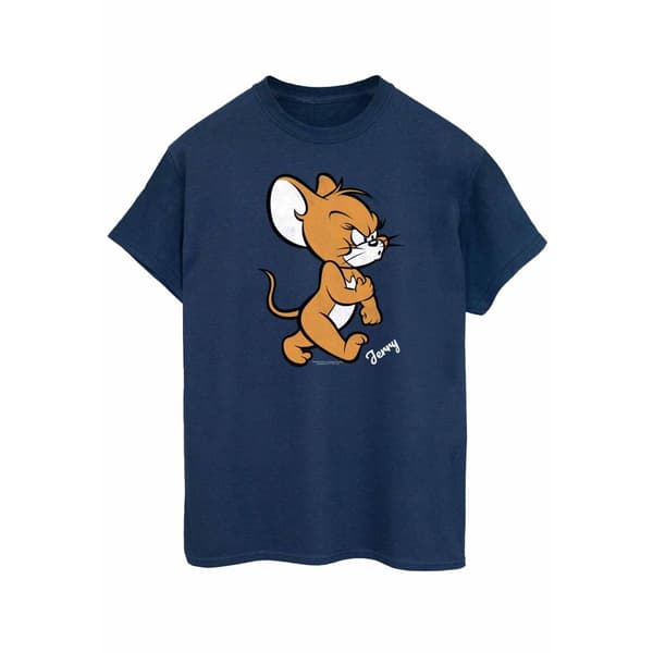 Tom and Jerry Dam/Tjej Mouse Bomull Boyfriend T-shirt