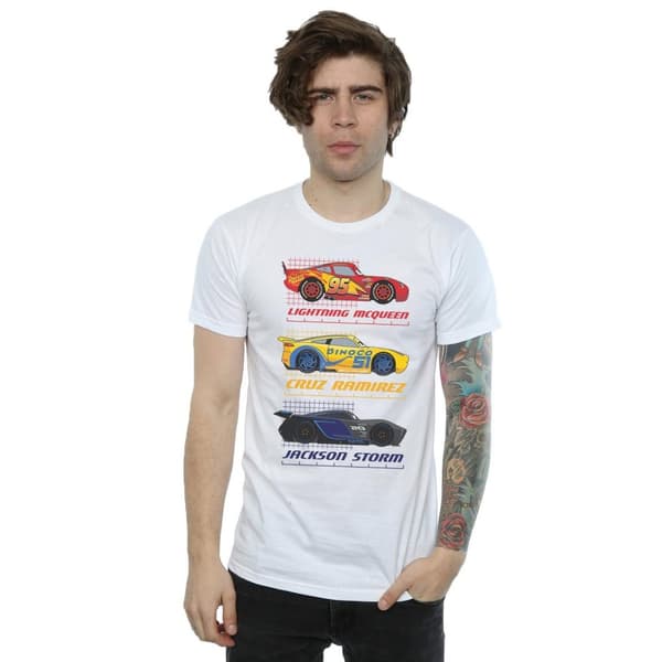Cars Racerprofil t-shirt i bomull för herrar